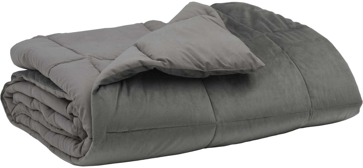 vidaXL - Volledig - Jaar - Dekbed - Gekwilt - Lichtgrijs - 140 - x - 200 - cm - Microvezel