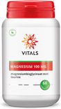 Pot Vitals Magnesium 100 MG met Taurine, 120 tabletten. Wit met rood deksel.
