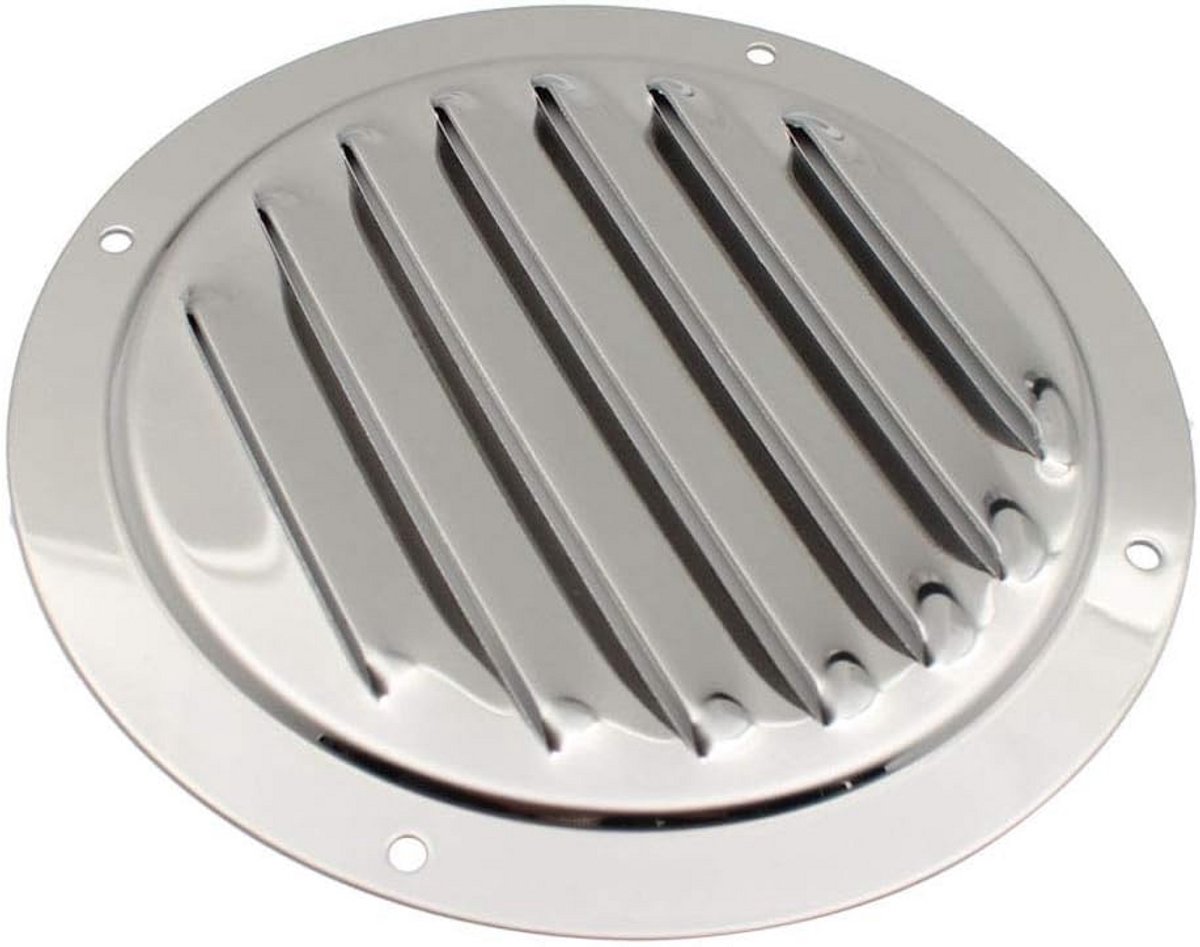 2x Ronde Ventilatie Rooster 5 Inch RVS 316 voor Boot, Wand of Plafond