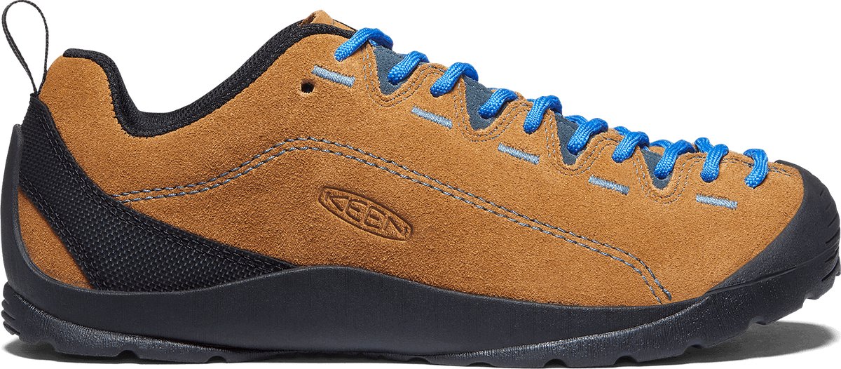 Jasper Dames Sneakers Suède Cognac Blauw