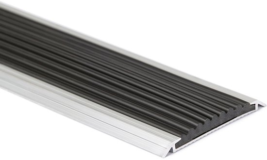 Caoutchouc Entrepôt | Profilé nez de marche - PVC | Noir | LxL=1500x42 | Hauteur 3,8mm