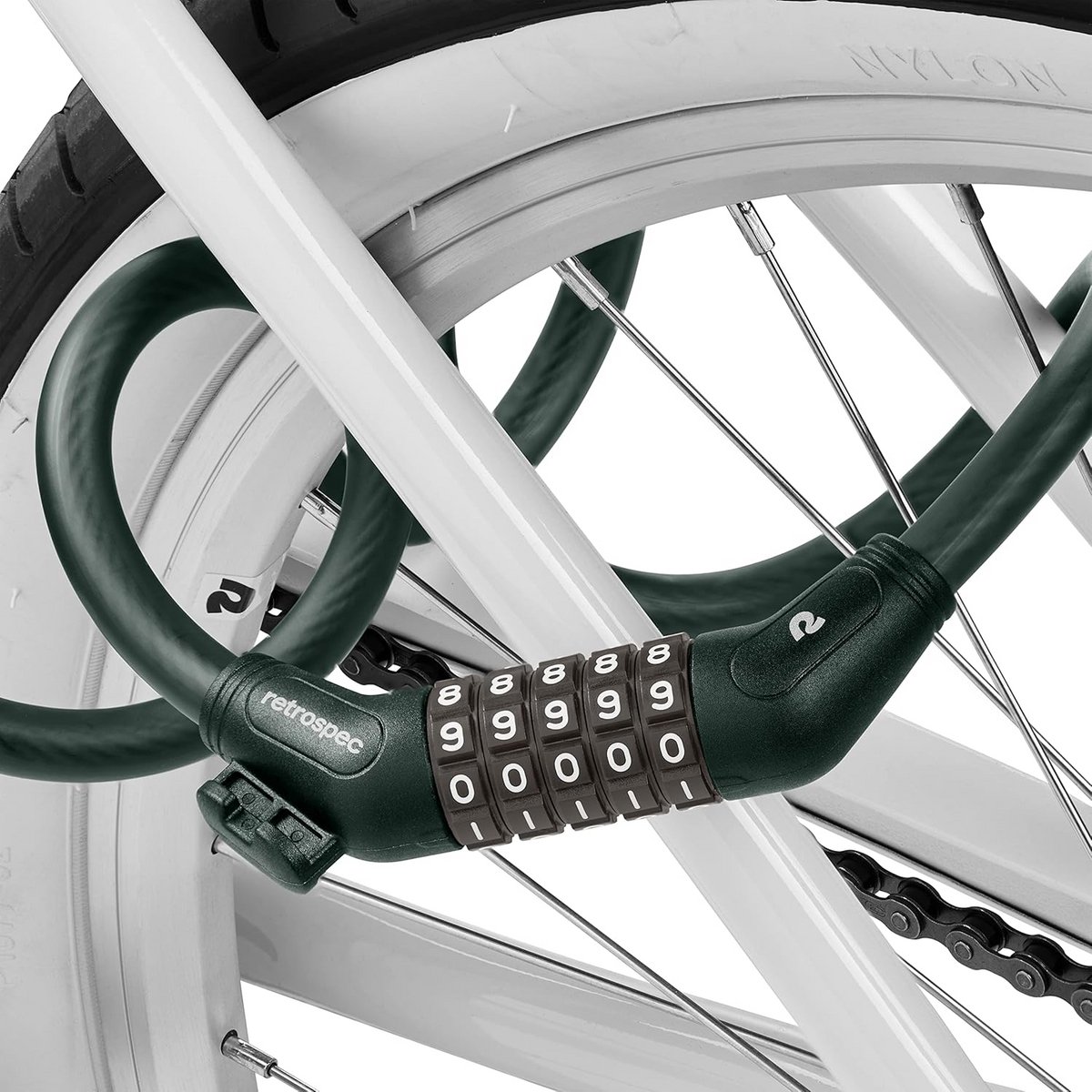 Heavy Duty Fietskabelslot met 5-Cijferige Code - Snijbestendige Anti-Diefstal Kabel 1.8m
