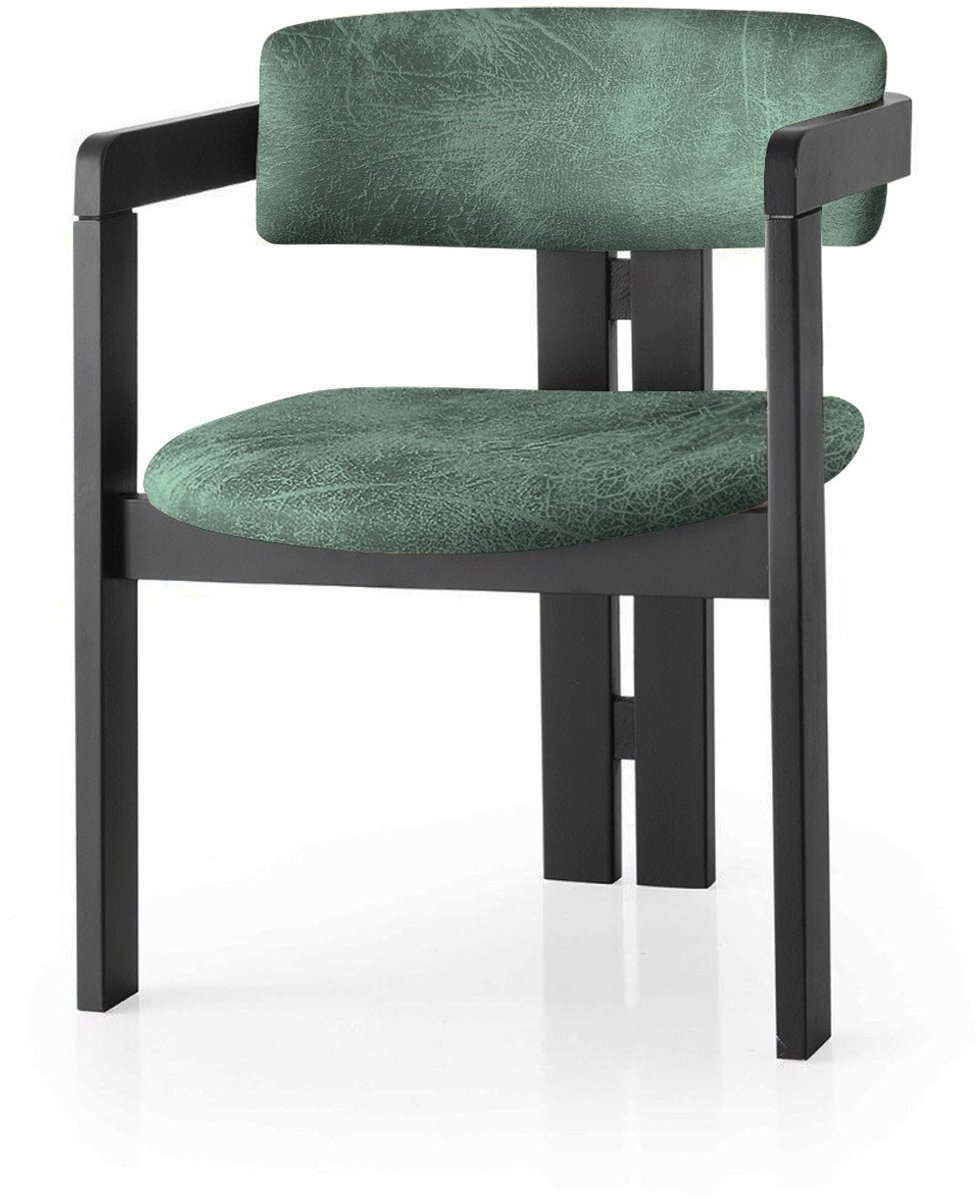 Skye Decor , Stoel, CO - 023, Hout, Zwart & Groen, 58 x 49 x 76 cm