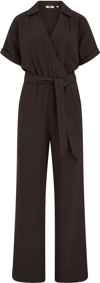WE Fashion Dames jumpsuit met strikceintuur