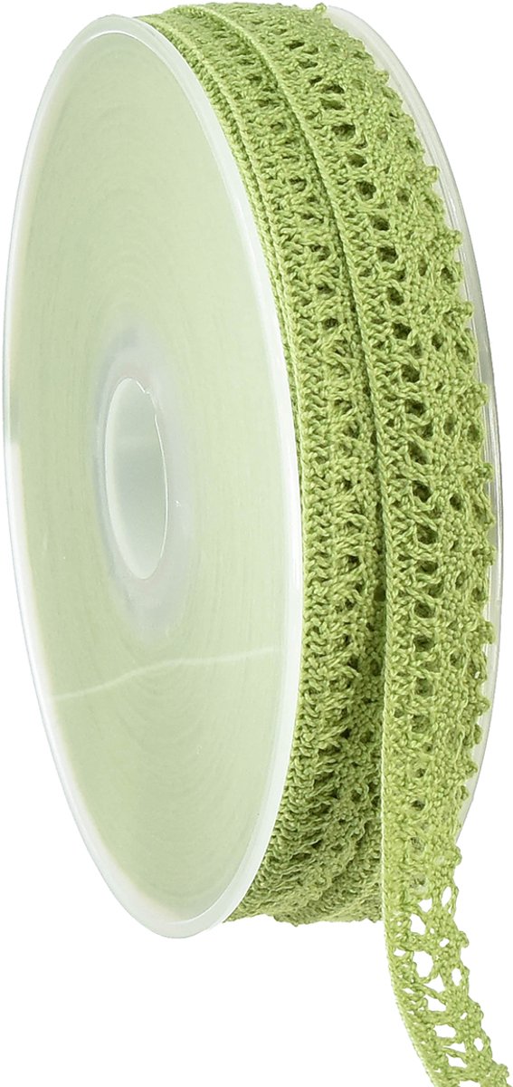 Decoratief lint gehaakte kant kanten rand groen B12mm L20m