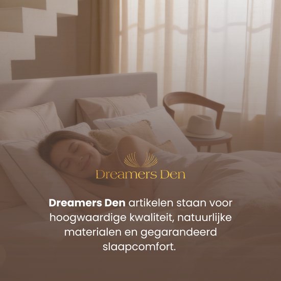 Egyptisch Katoen - Dekbedovertrek - dubbelzijdig - Zand/Wit - Lits-jumeaux XL - 260 x 200/220 cm + 2 kussenslopen - Dreamers Den van Merkloos — afbeelding 2