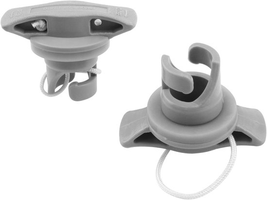 2x Universele Luchtklep Dop & Plug voor Opblaasbare Boot, Kajak, en Paddleboard - Grijs van Merkloos — afbeelding 4