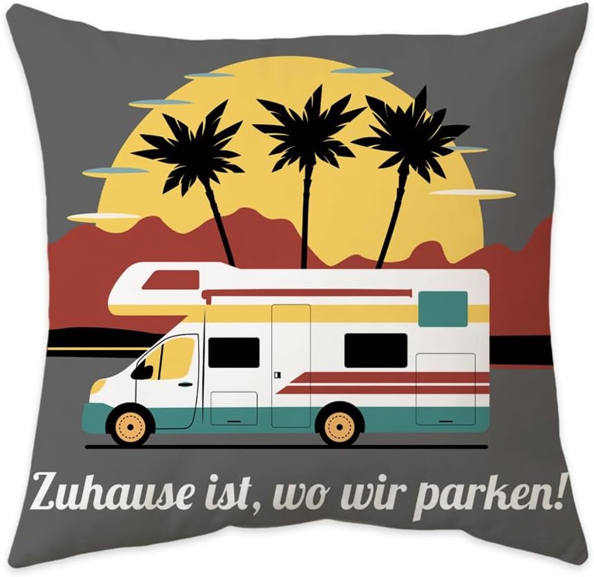 Decoratief Kussen voor Camper en Caravan - 45x45 cm - Camping Gadget en Accessoire