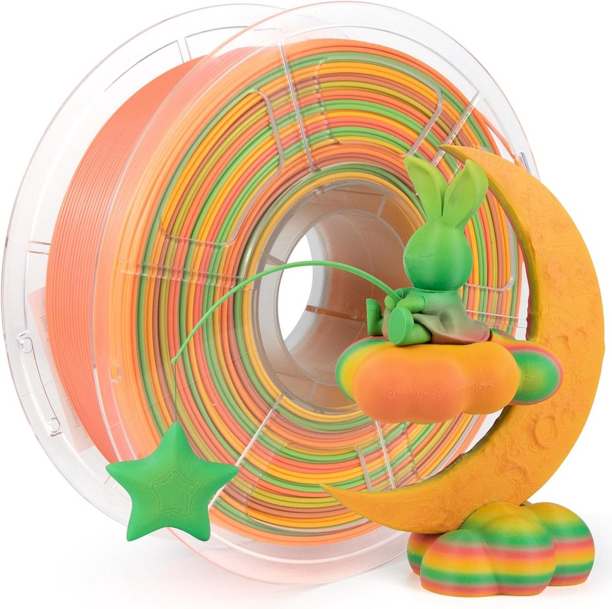 Rainbow PLA+ Filament 1.75mm - Hoge Snelheid 3D Printer Filament Multi-Kleur