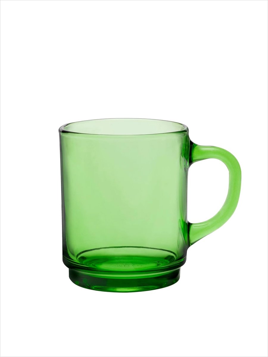 Set Mokken - Glazen Bekers - Warme Dranken - Extra Sterk Glas - 26 cl - Groen