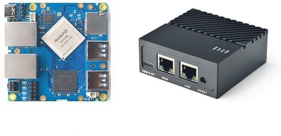 Mini Router Dual Lan Mini Router - Netwerk Hub - Slim Huis - Dual Gigabit Poorten - 6.6 cm ...