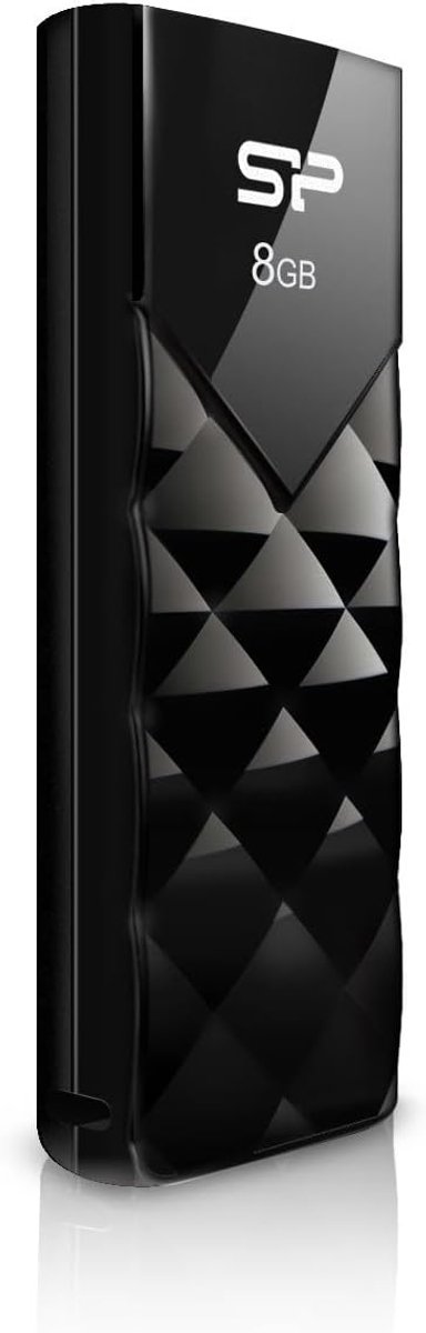 USB-stick - Geheugenstick Dataopslag - Bestanden Overzetten - Diamant Patroon - 5.5 cm - Zwart