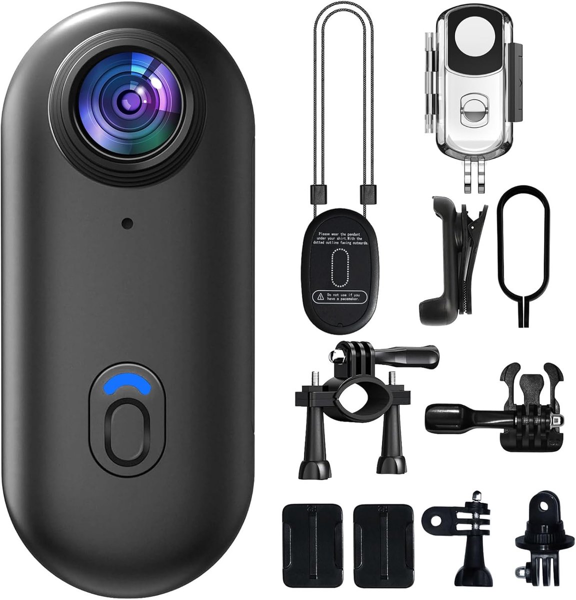 Mini Actiecamera - Draagbare Camera - Sport Opnames - 4K Resolutie - 6.1 cm - Zwart