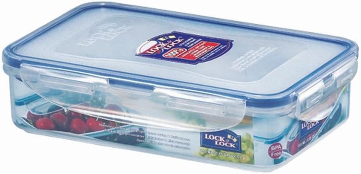 Set van 3 Vershouddozen met Rooster - Rechthoekige Voorraadbakken 800 ml - Transparant