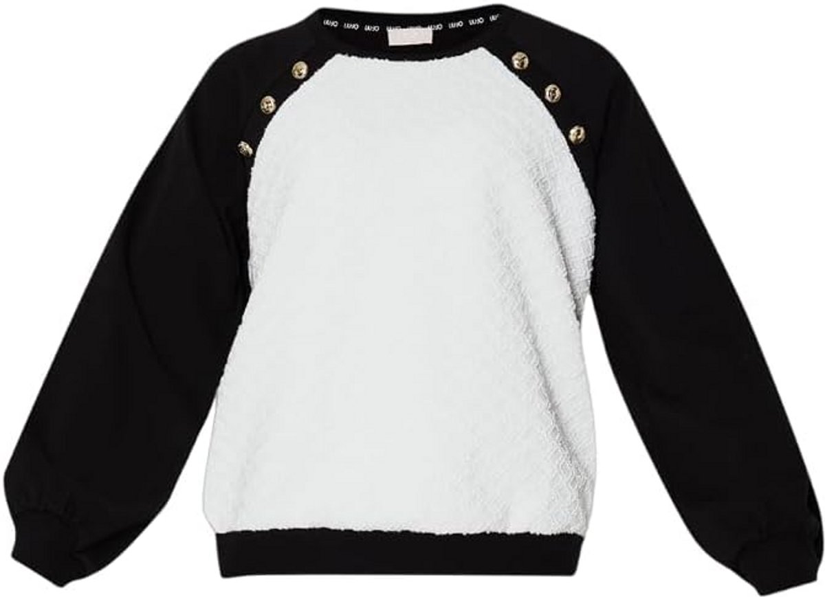 Dames Sweatshirt - Trui met knopen - Casual outfit - Stretch Lurex details