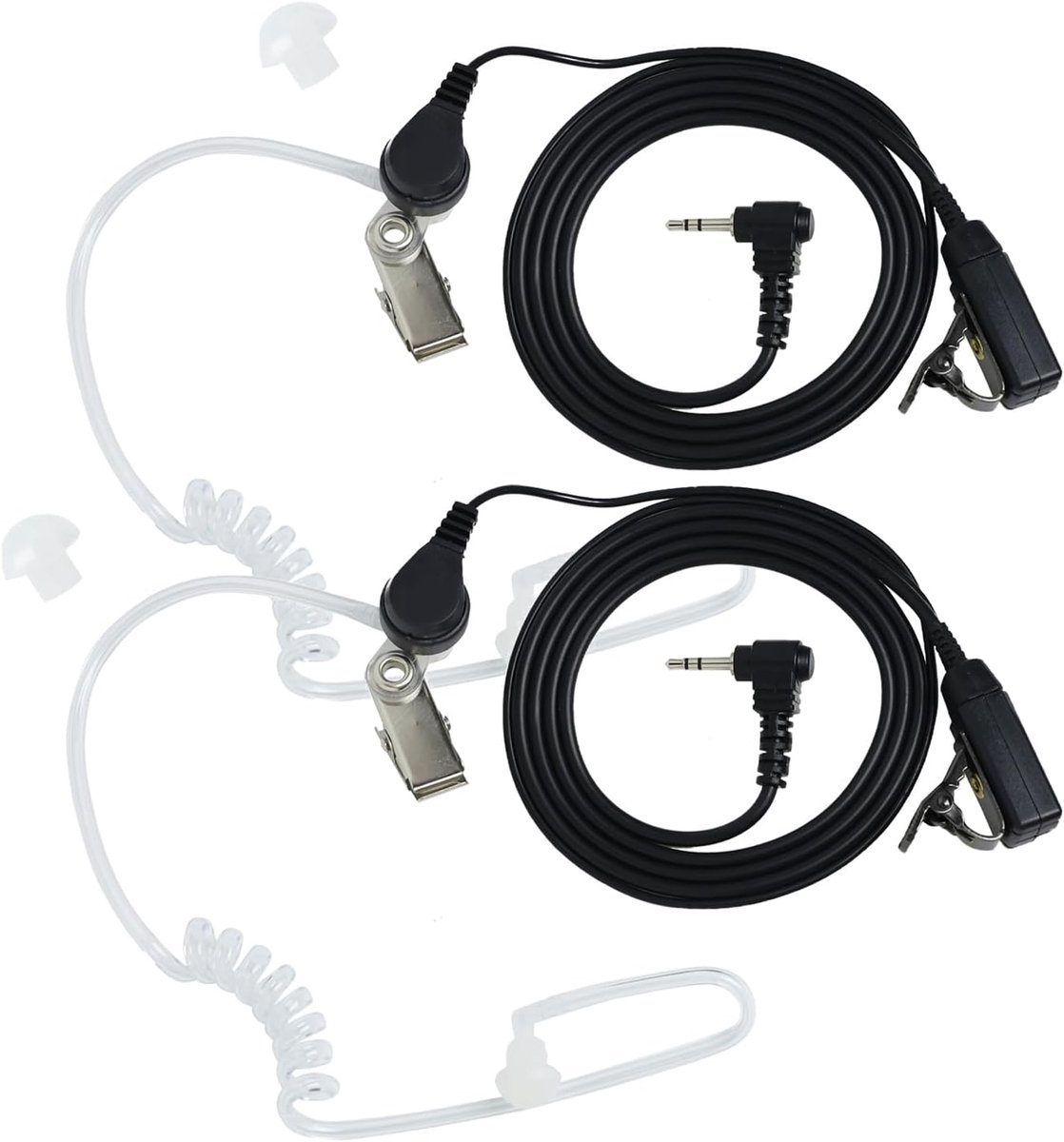 2x Veiligheidsheadset met PTT Microfoon (2.5mm Pin) voor Walkietalkies