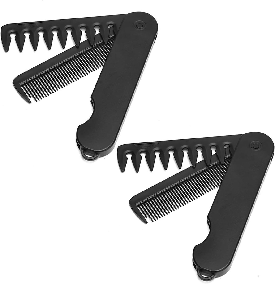 Opvouwbare Kam - Haar Styling Tool - Dagelijks Gebruik - Dubbele Functie Ontwerp - Compact Formaat - Zwart