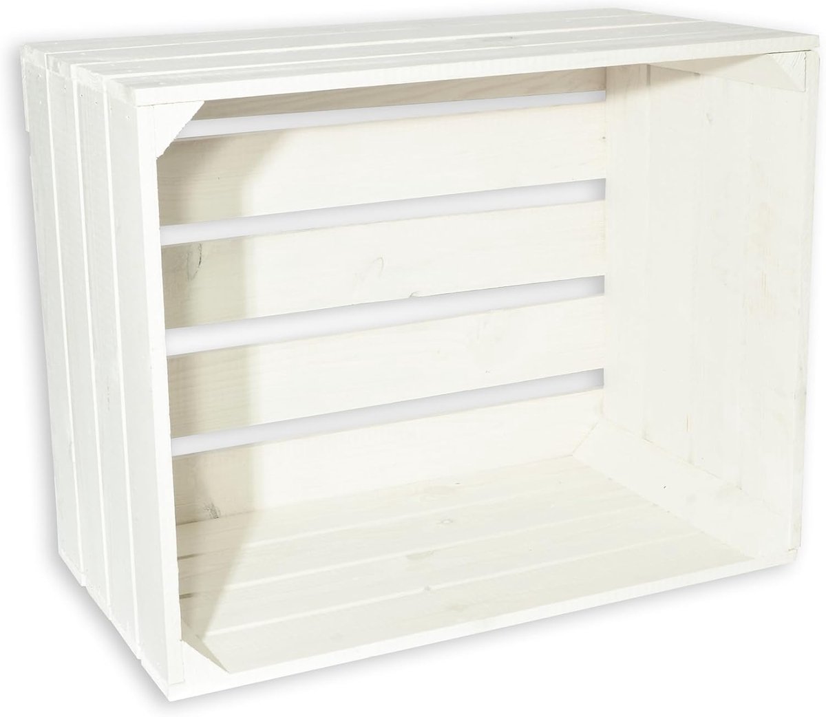 Houten Kist - Decoratie Kist - Opbergen Decoratie - Stapelbaar - 50x40x30cm - Wit