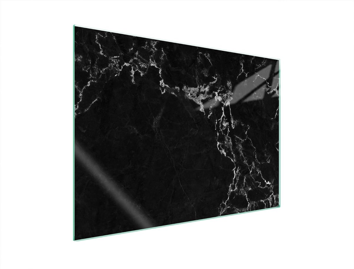 Universele Afdekplaat Kookplaat Marmerlook 70x52 cm - Hittebestendig Glas voor Keramisch & Inductie