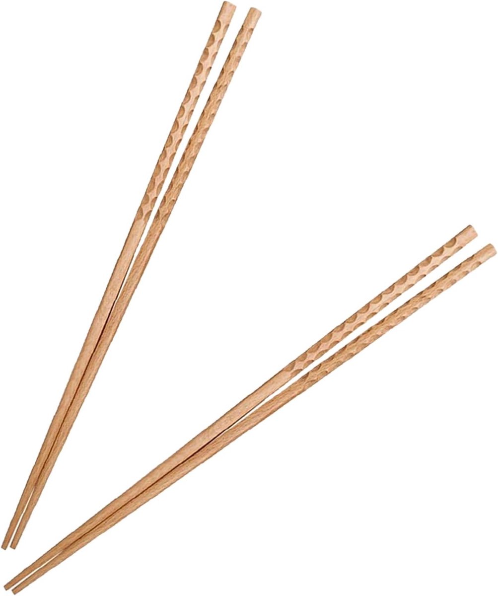 Set van 4 Extra Lange Houten Kook-Eetstokjes voor Hot Pot en Frituren - 33cm