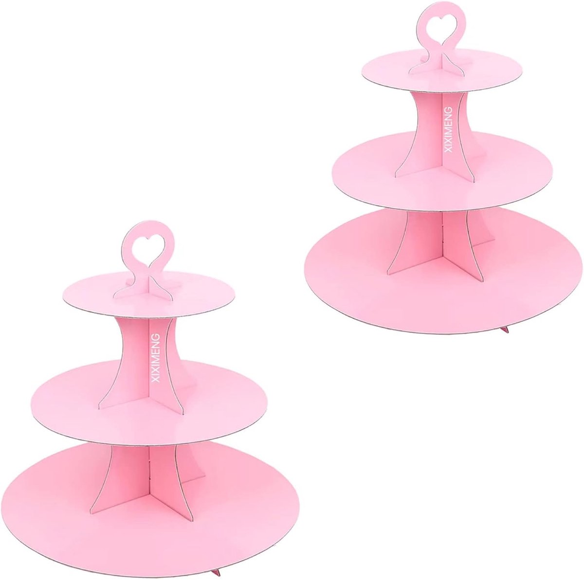 2 Stuks 3-Laags Kartonnen Cupcake Toren - Presenteer 24 Cupcakes voor Feesten
