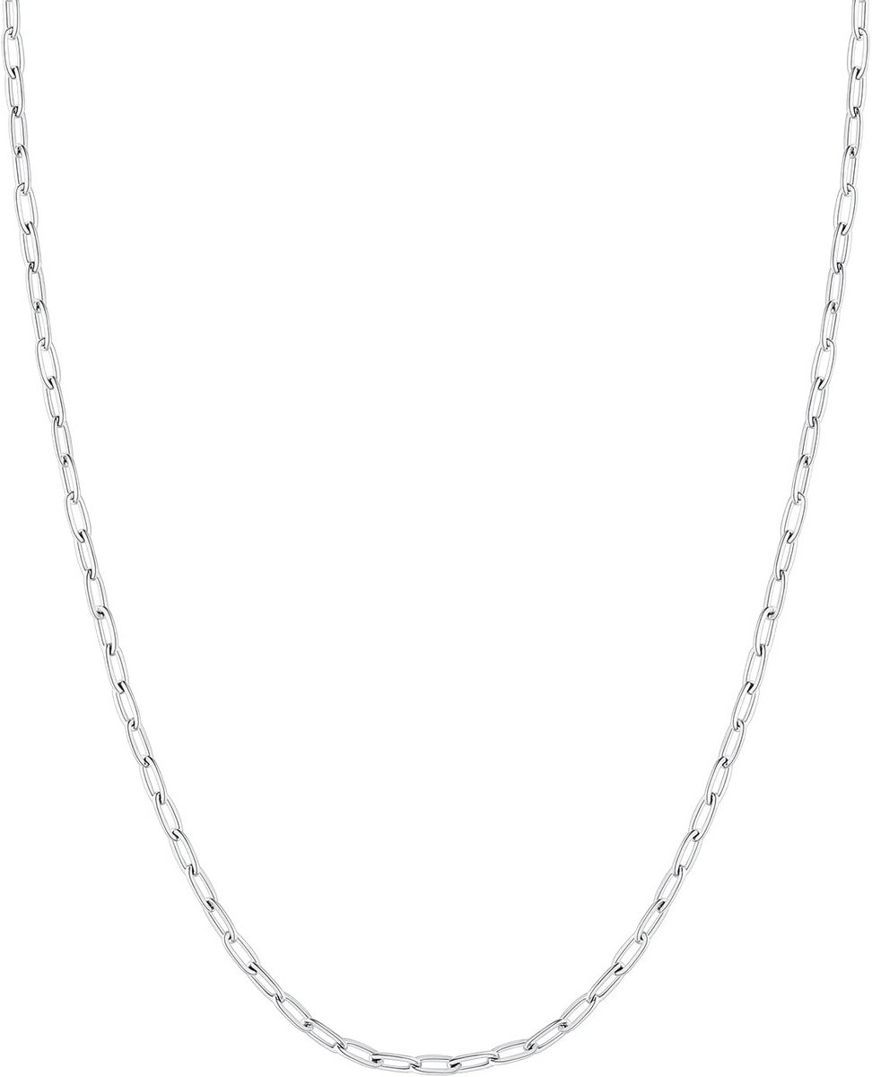 Dames Ketting Trommelsteek RVS Vergold Glinsterende Fijne Schakelketting Dames Heren