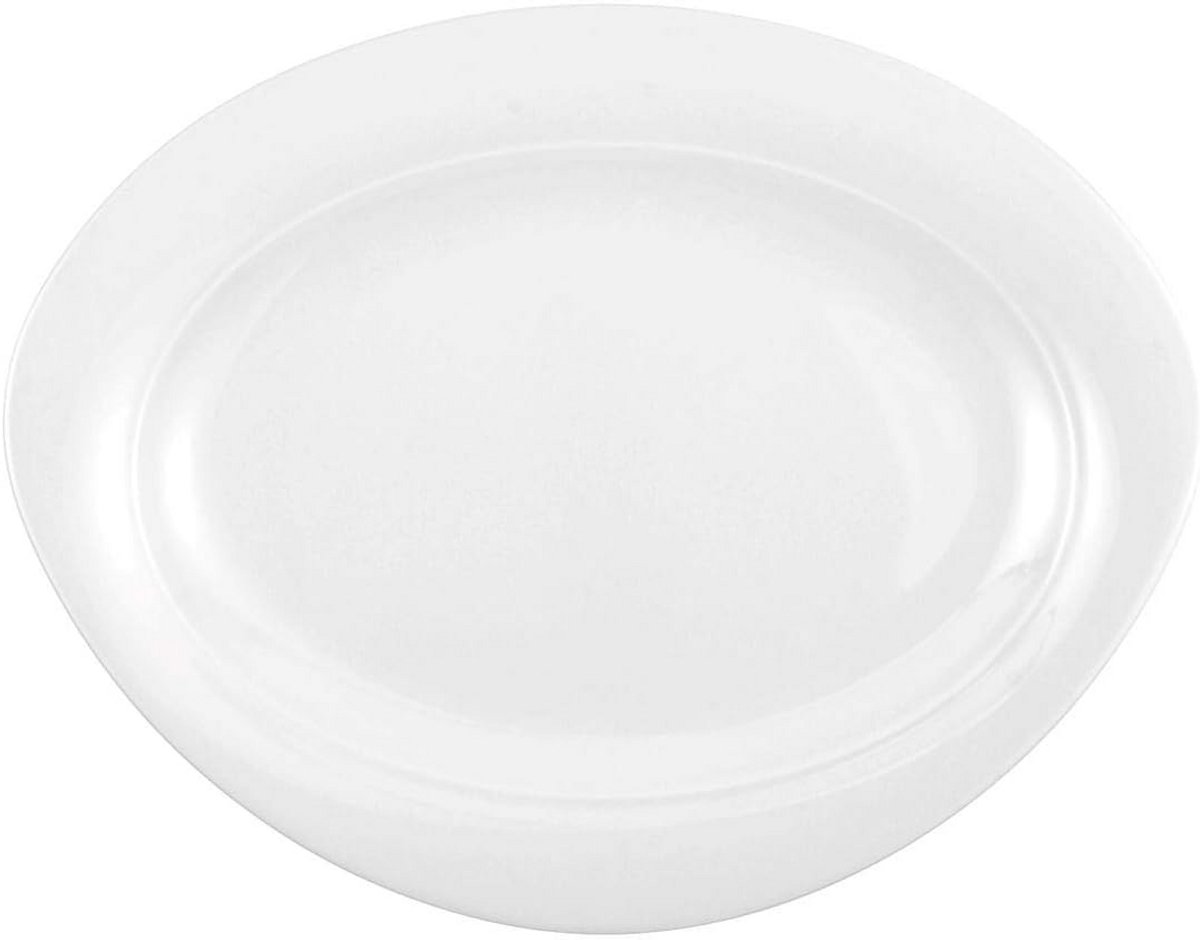 Ovale Serveerschaal Hard Porselein Wit - Tijdloos Design