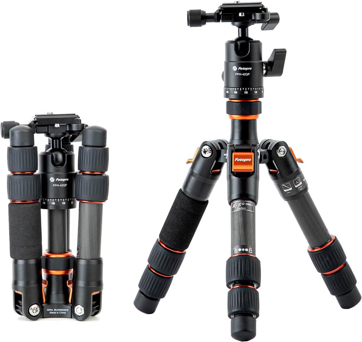 Lichtgewicht Carbon Mini Statief met Balshoofd - Compact & Professioneel voor DSLR Camera
