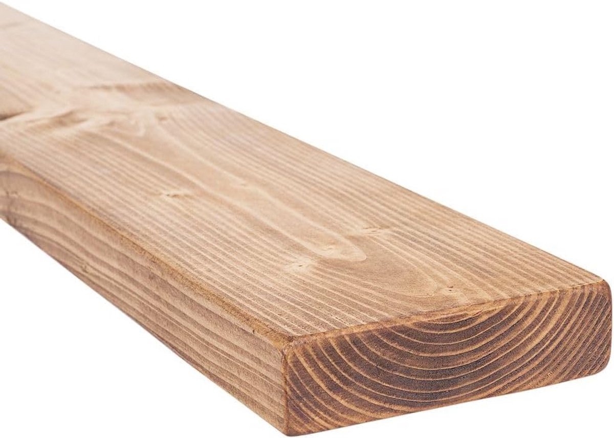 Rustieke Zwevende Plank 110 cm - Donker Eikenlook Wandrek met Verborgen Bevestiging