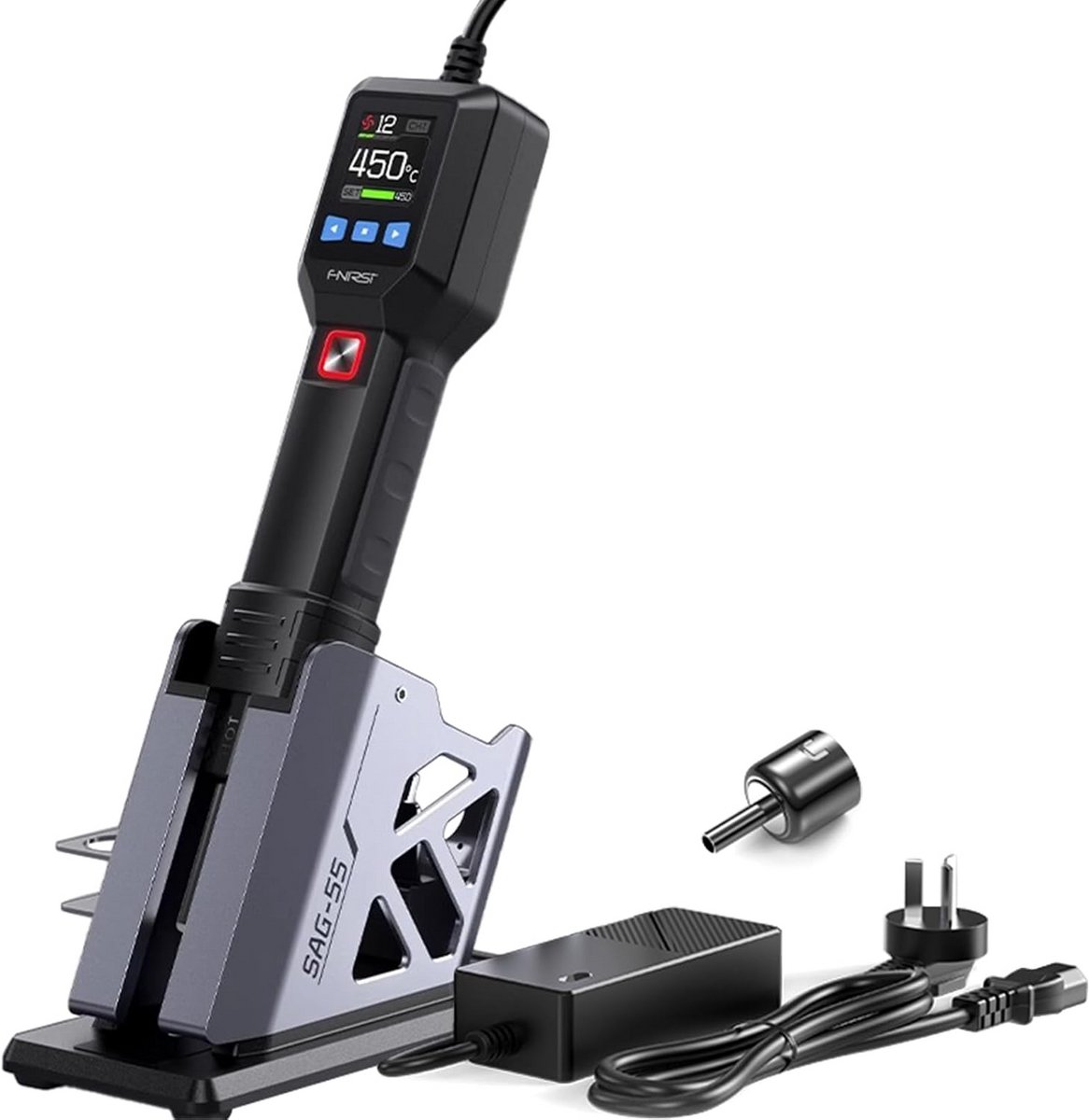 Mini heteluchtpistool met Digitaal LCD Display 100-450°C