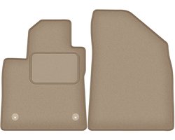 Wielganizator WLG-CARLUX Serie - Beige Auto Floor Mats - Voor MG 4 Hatchback 2022 - Polipropyleen en Sterk Garen
