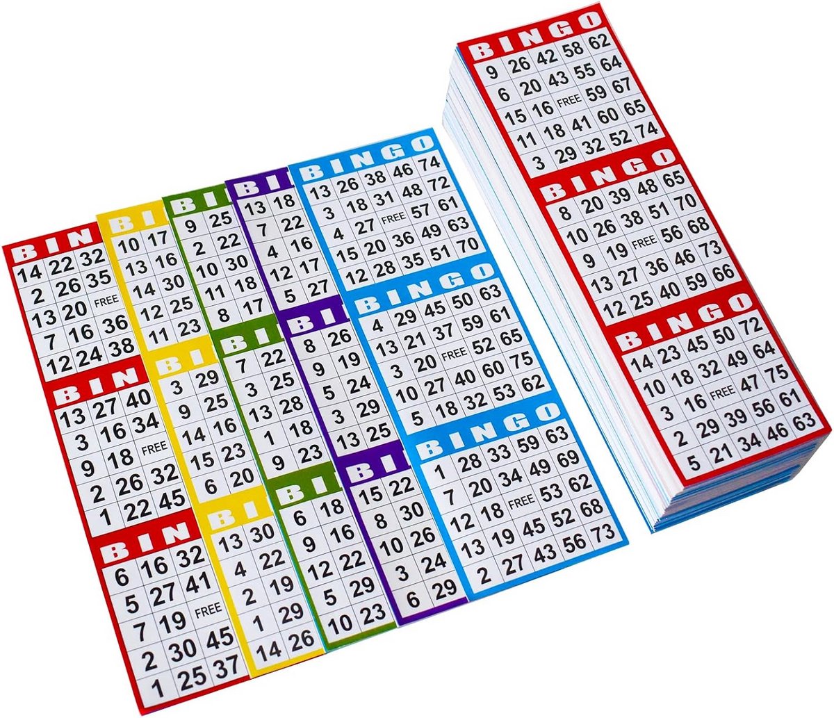 Grote Set Bingokaarten Papier - 500 Kaarten op 100 Vel (3 Kaarten per Vel)