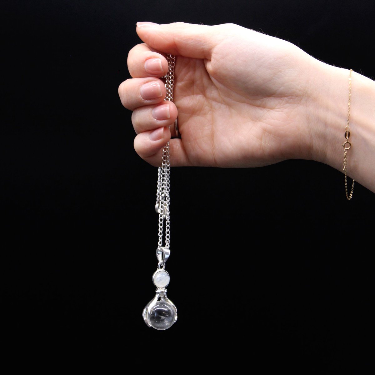 Edelsteen helende handen hanger - Amethist
