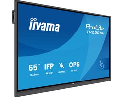 iiyama TN6505A-B1AG beeldkrant Interactief flatscreen 163,8 cm (64.5) 500 cd/m² 4K Ultra HD Zwart Touchscreen