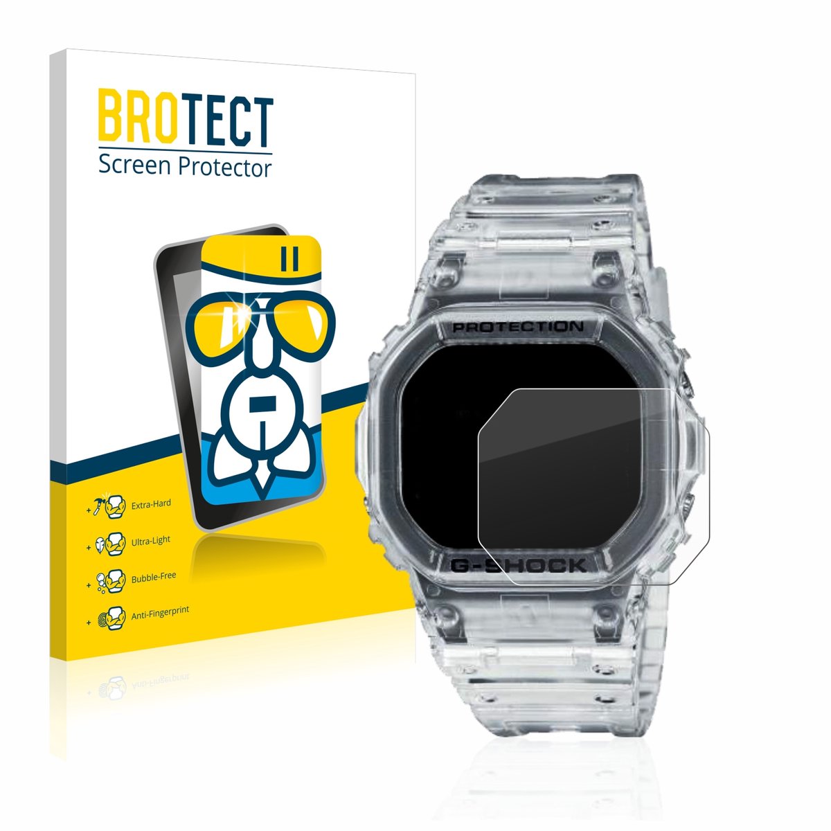 Screenprotector voor Casio G-Shock DW-5600SKE-7 Beschermglas transparant