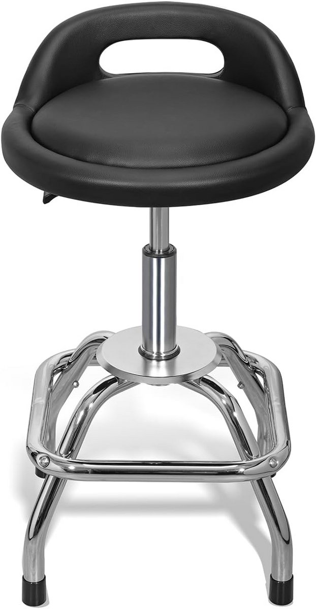 Verstelbare Werkkruk met Chromen Frame