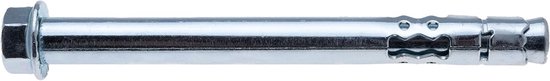Betonplug 12x75mm Betonplug met Zeskantmoer voor Zware Bevestiging in Steen en ...