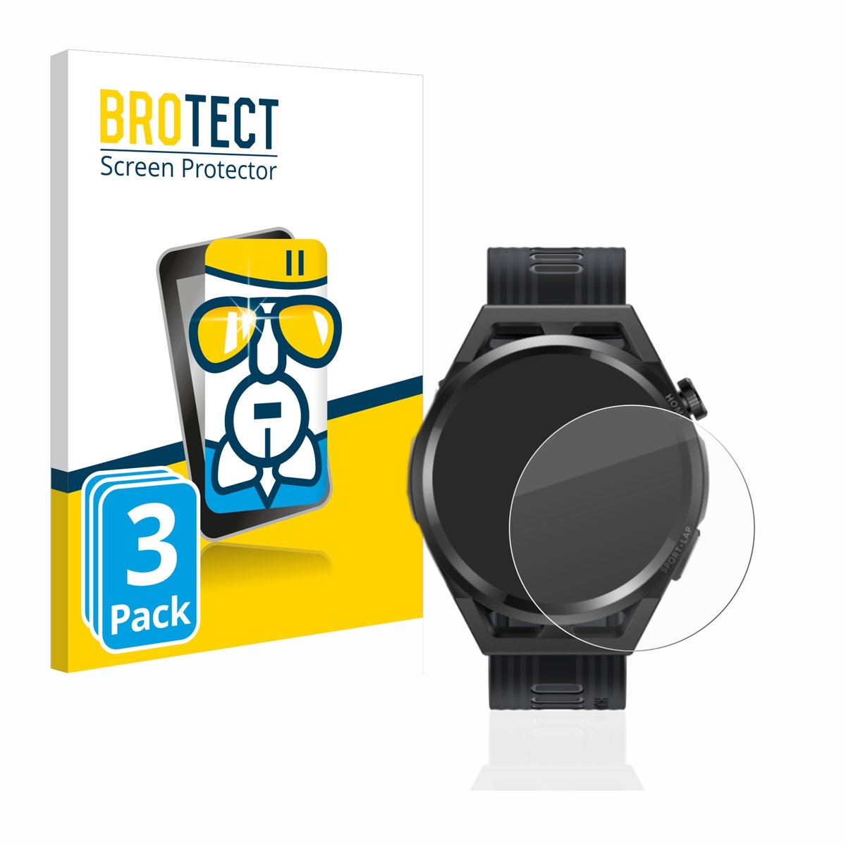 Screenprotector 3 Stuks voor Huawei Watch GT Runner Beschermglas transparant