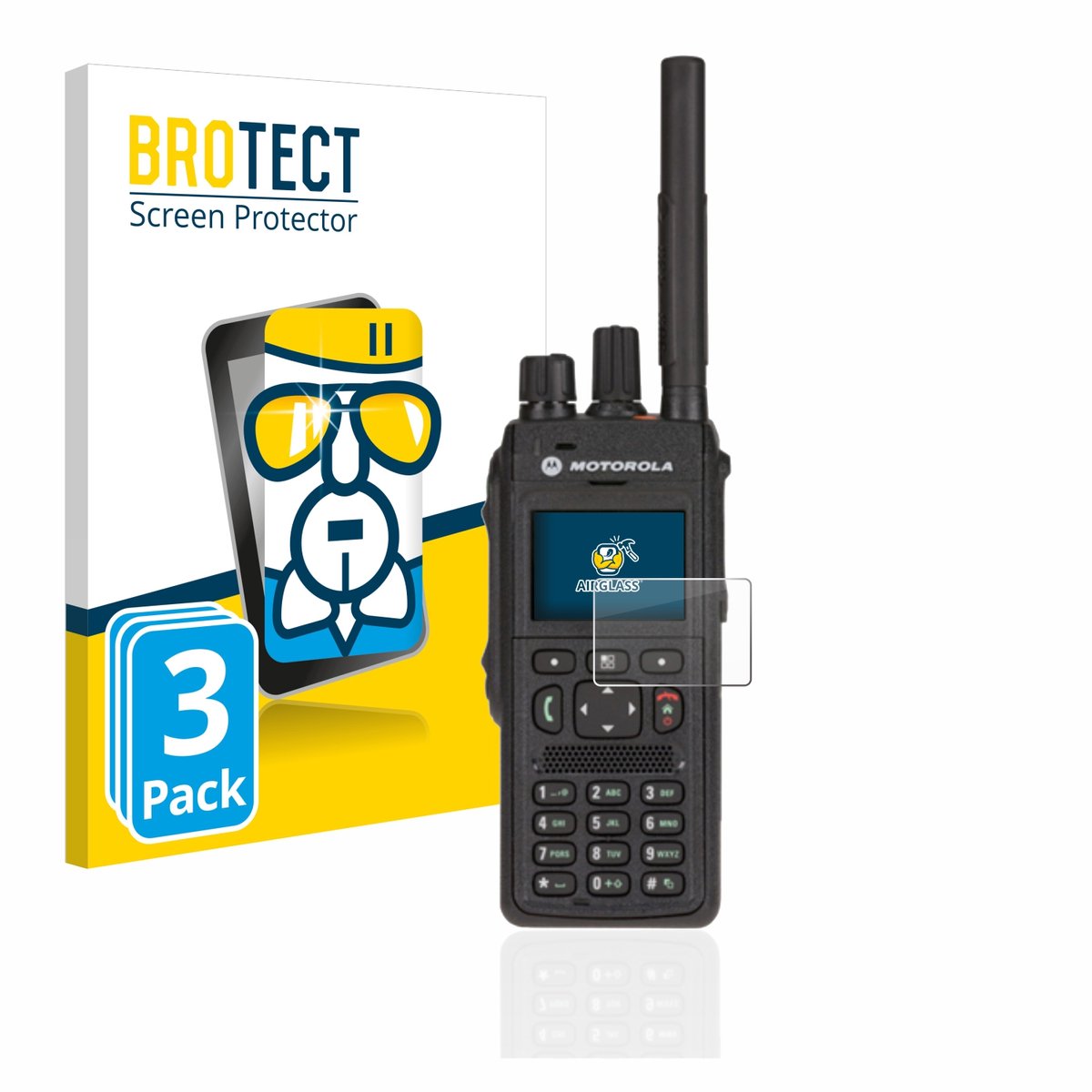 Screenprotector 3 Stuks voor Motorola MTP3550 Beschermglas transparant