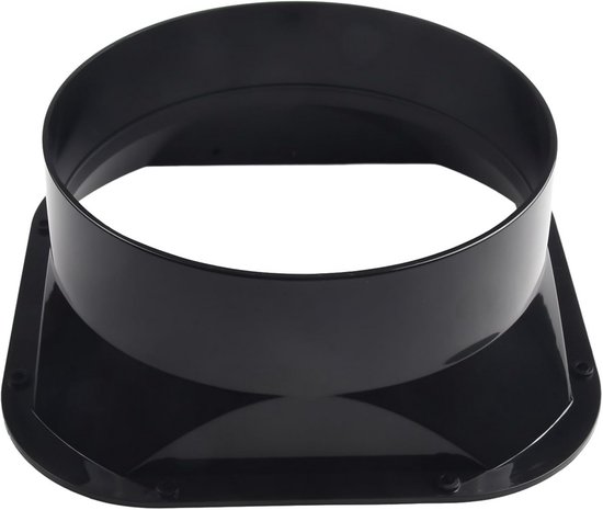 Ronde Luchtkanaal Connector Flens voor Ventilatiebuis PVC - Zwart (200