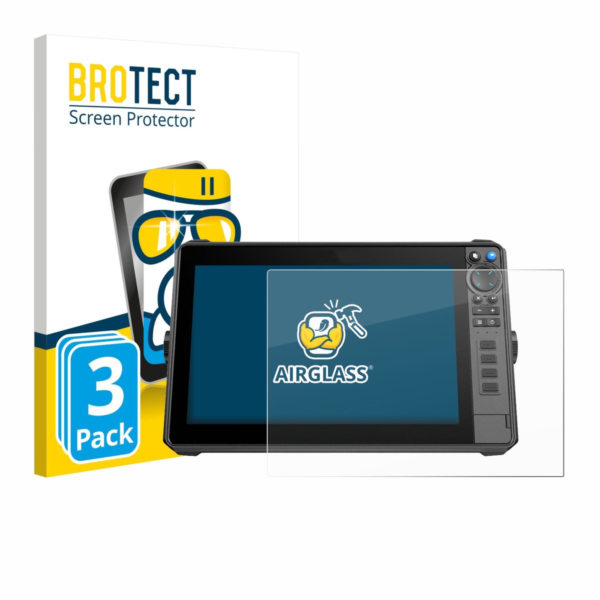 Screenprotector 3 Stuks voor Lowrance HDS-12 Pro Beschermglas transparant