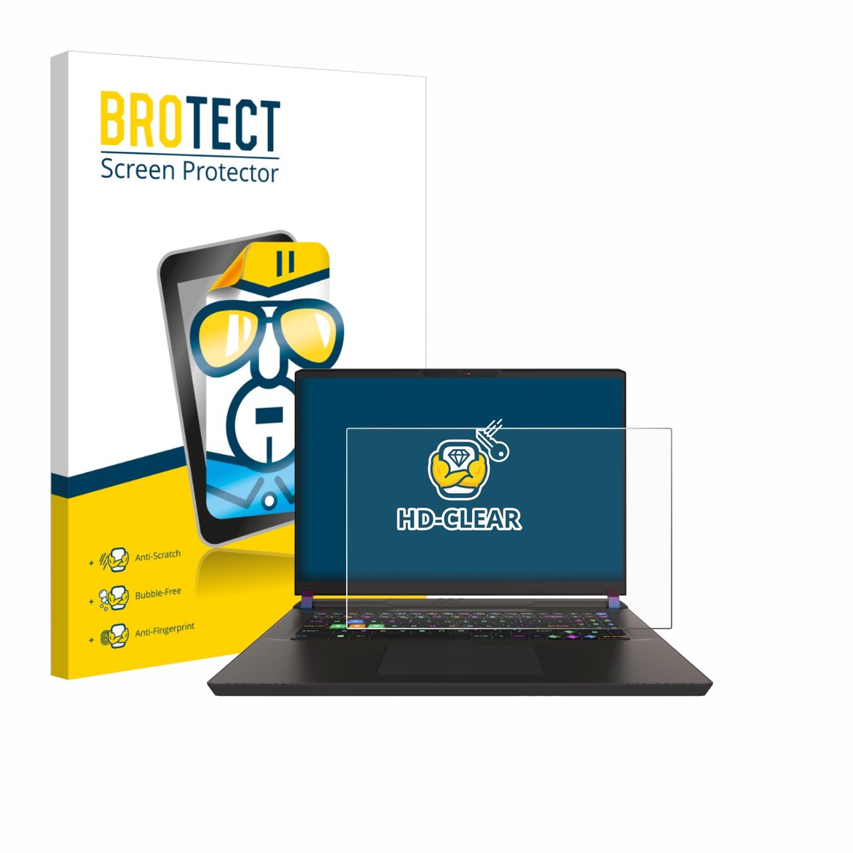 BROTECT - Screenprotector voor MSI Vector 17 HX - Folie Beschermfolie transparant