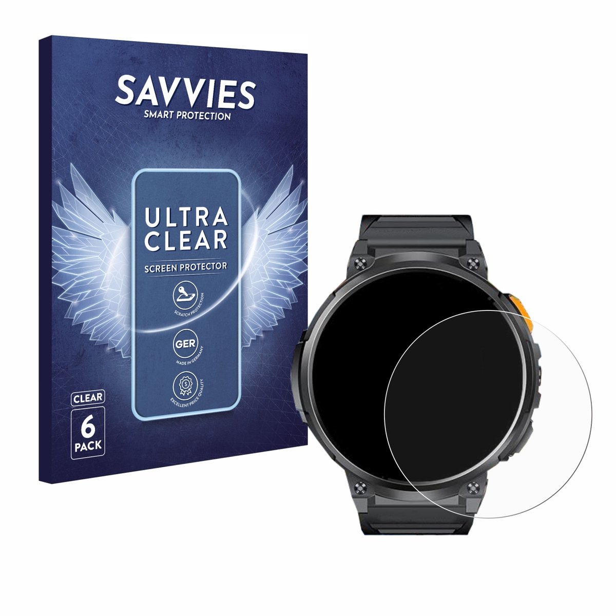 Savvies - Screenprotector voor Dremac FV6-A 1.85" - Folie Beschermfolie transparant 6 Stuks