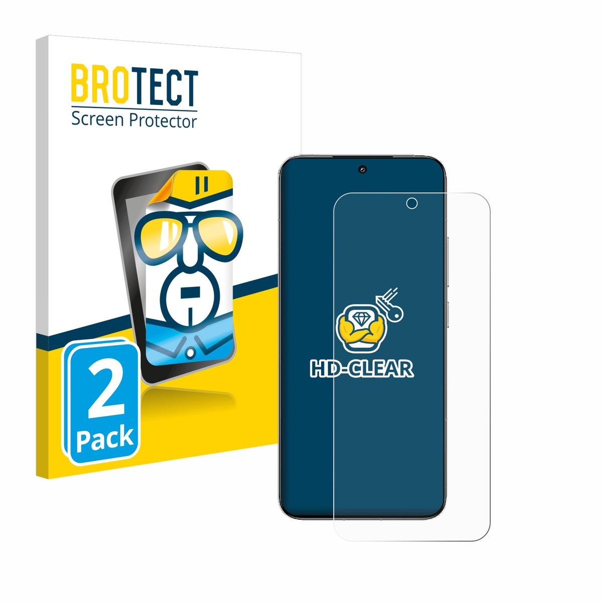 BROTECT - Screenprotector voor Xiaomi 15 - Folie Beschermfolie transparant 2 Stuks