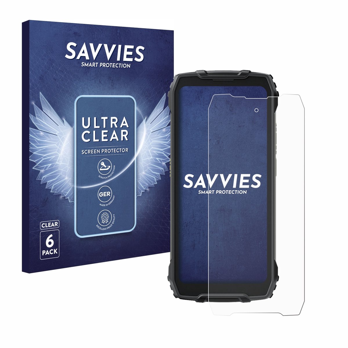 Savvies - Screenprotector voor Blackview BV7300 - Folie Beschermfolie transparant 6 Stuks
