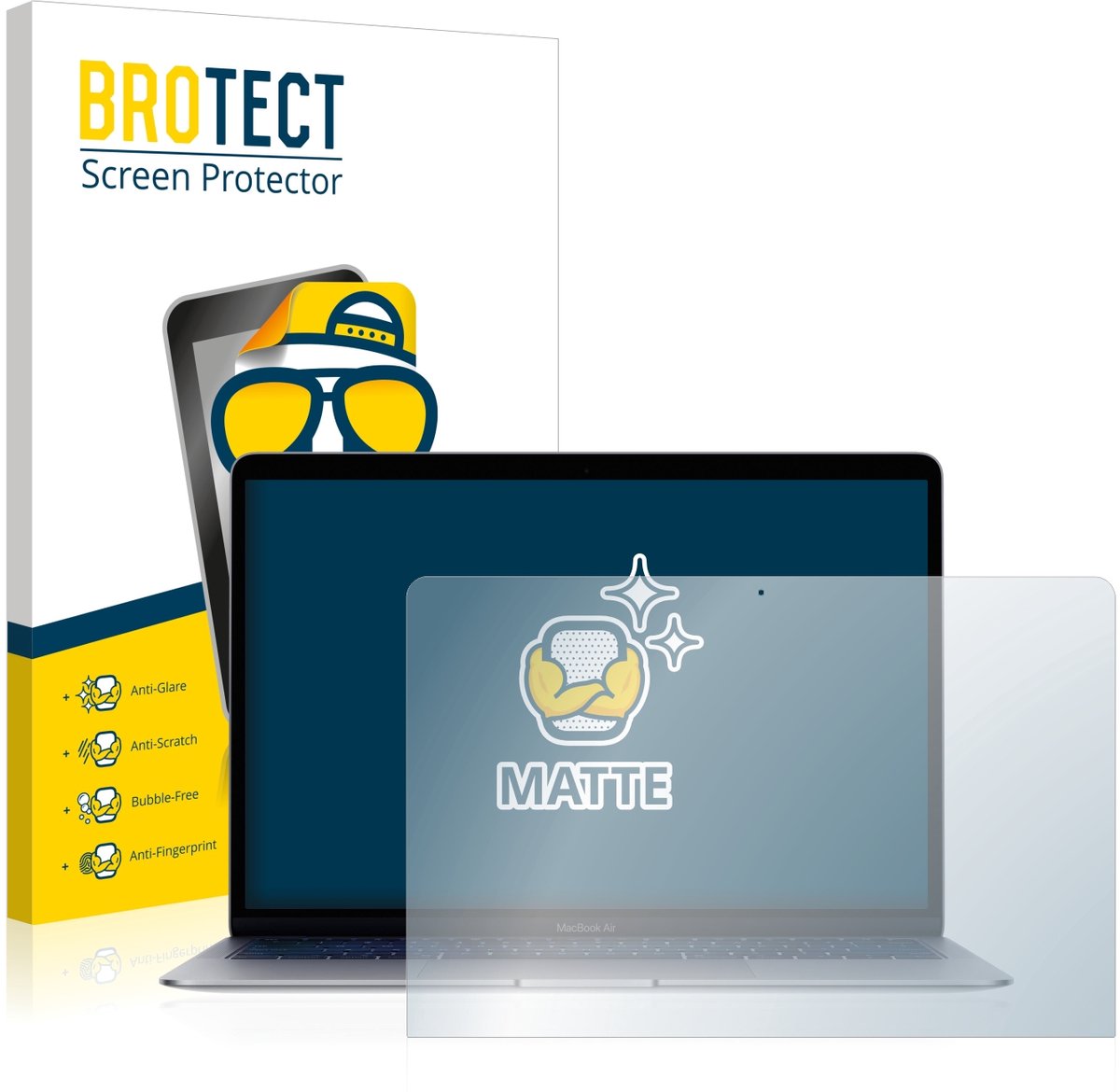 BROTECT - Screenprotector voor Apple MacBook Air 13" 2018 - Folie Beschermfolie matte