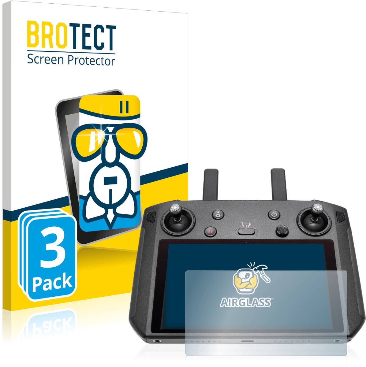 Screenprotector 3 Stuks voor DJI Smart Controller Beschermglas transparant