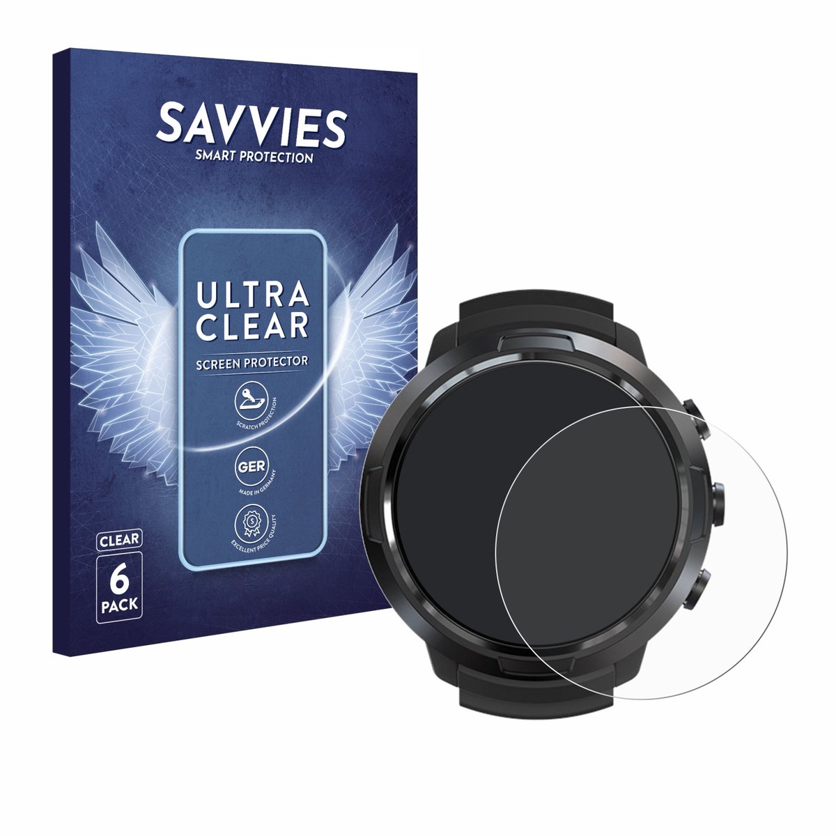 Savvies - Screenprotector voor Suunto D5 - Folie Beschermfolie transparant 6 Stuks