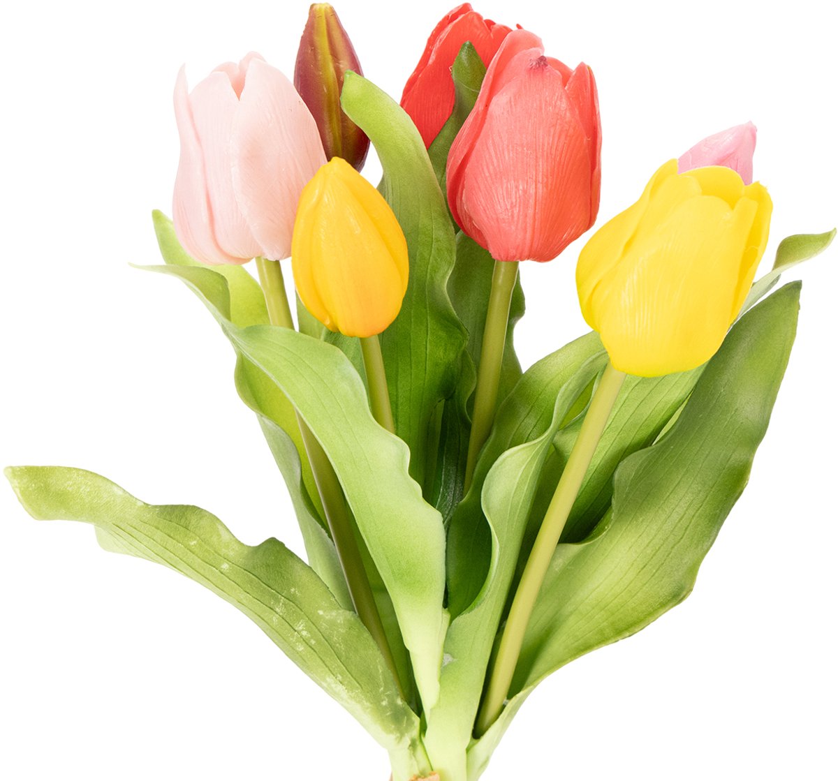 Viana Kunstmatige tulpen, rustieke lentedecoratie voor elke tafelvaas, 30 cm veelkleurig