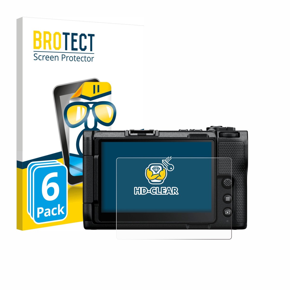 BROTECT - Screenprotector voor Nikon ZR 2025 - Folie Beschermfolie transparant 6 Stuks